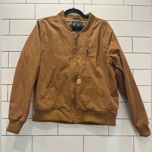 Carhartt Tan Zip-Up Bomber Jacket Women’s